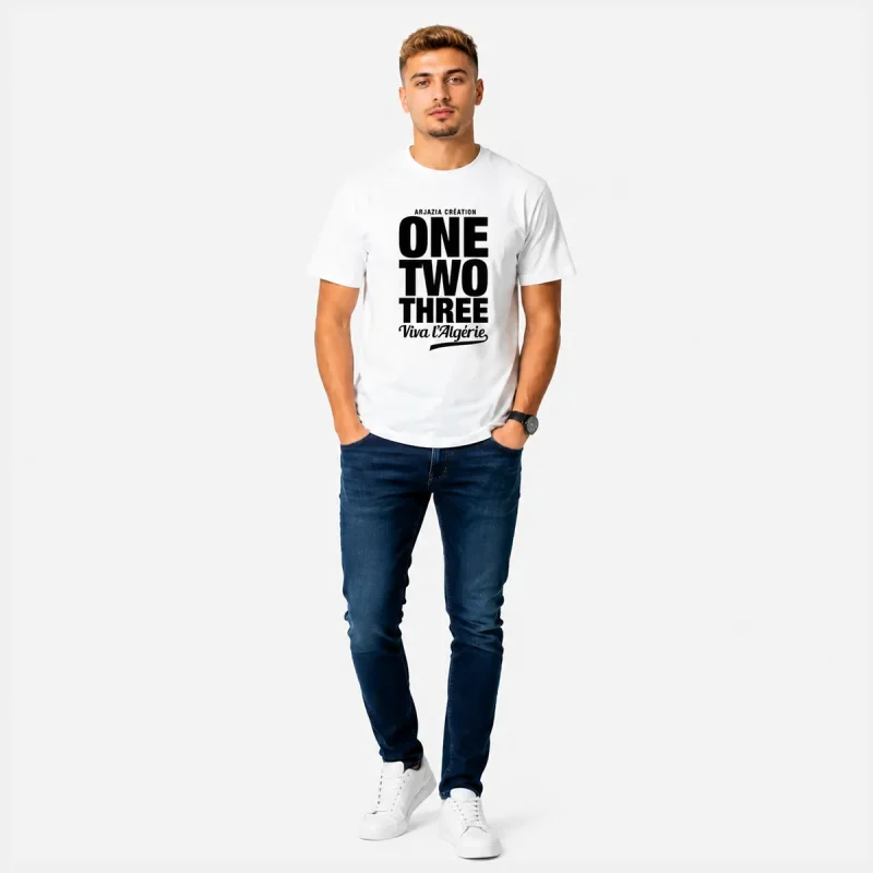 t-shirt-algerie-one-two-three t shirt algerie-one two three