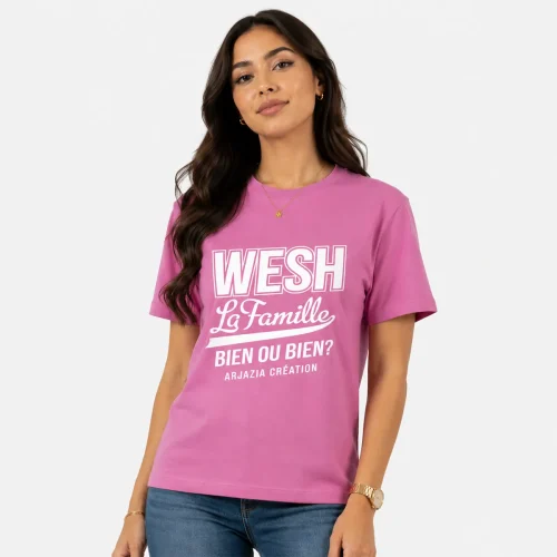 t-shirt arabe femme-wesh la famille