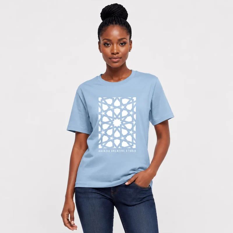t-shirt-arabe-femme-zellige t-shirt arabe femme-zellige