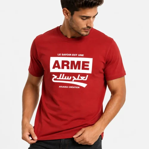 t-shirt arabe homme arme