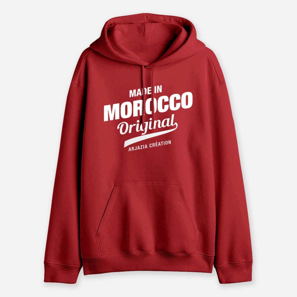 Sweat à Capuche 'Casablanca Maroc' - Cadeau Souvenir Pour Voyageurs Et Amoureux Du Maroc - Coupe Classique