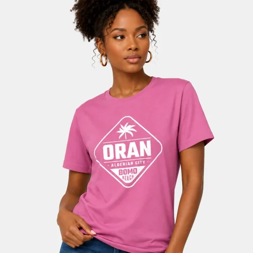 t-shirt algerie-femme-Oran beach