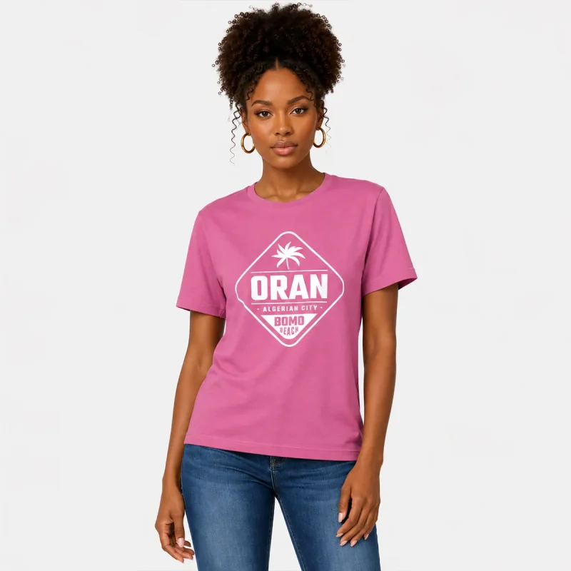t-shirt-algerie-femme-Oran beach t-shirt algerie-femme-Oran beach