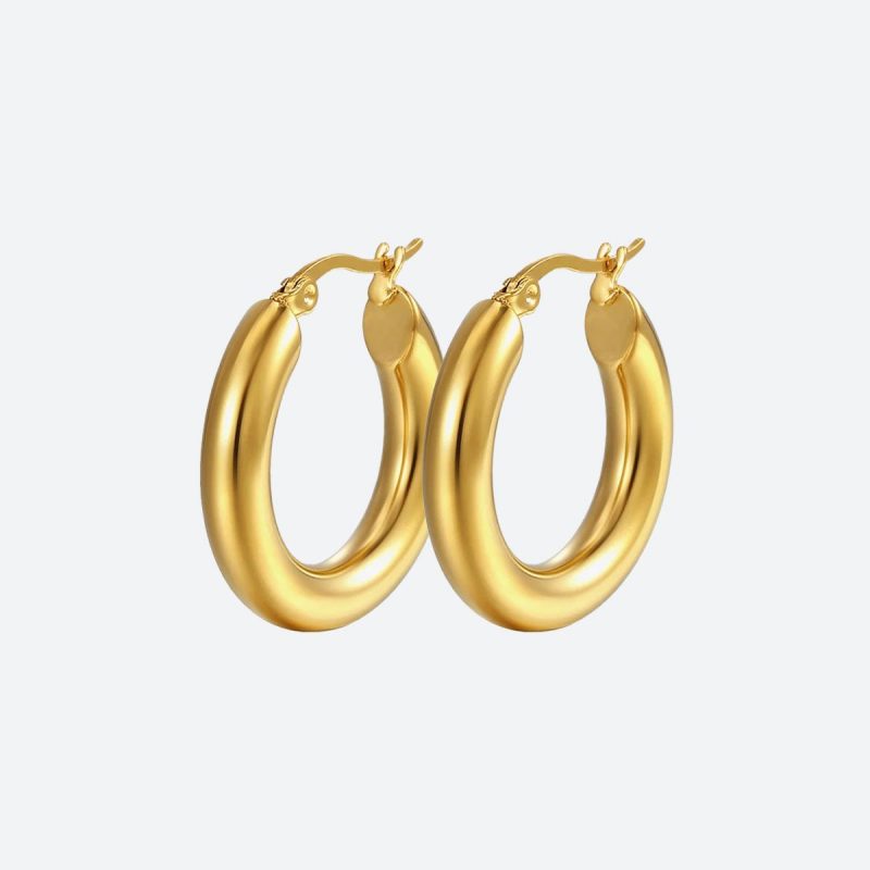 Boucles d'oreilles orientales-circulaires-or