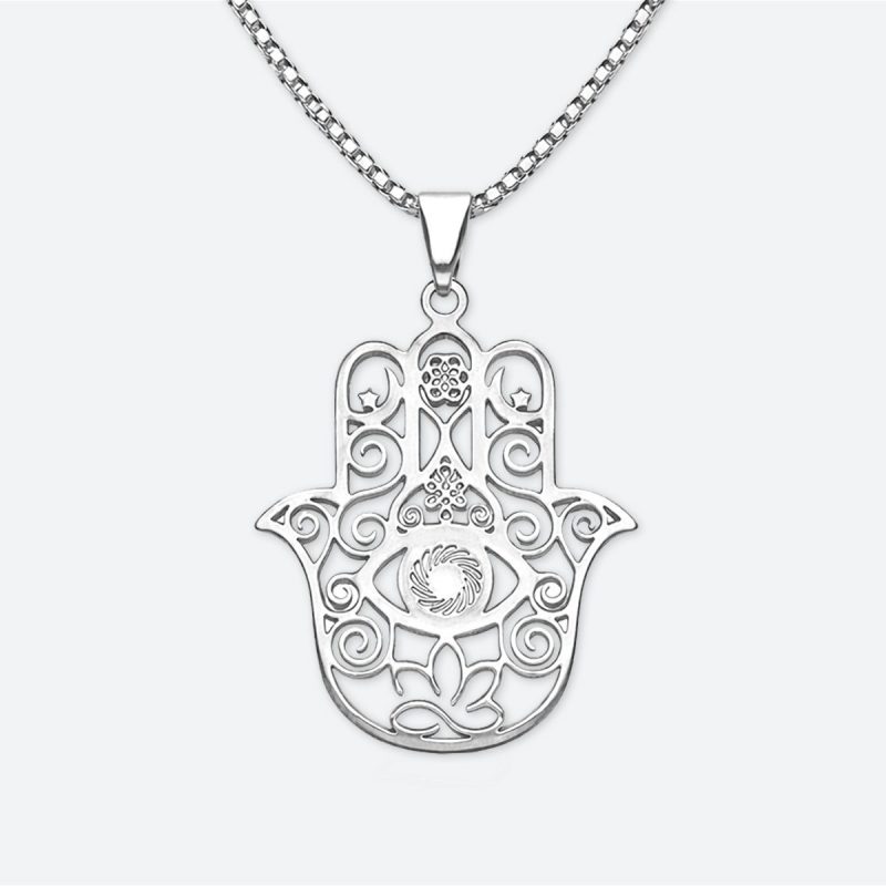 Collier khamsa-argent