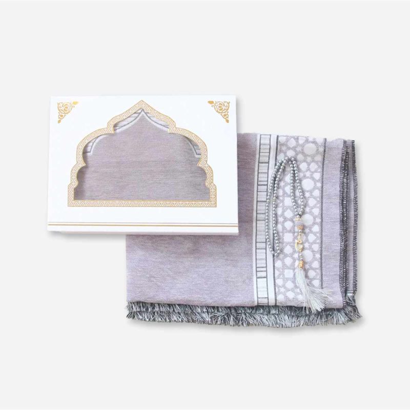 Tapis de prière femme-cadeau-gris