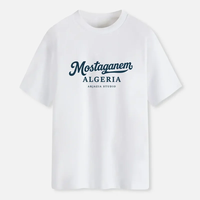 T-shirt Algerie Mostaganem-blanc