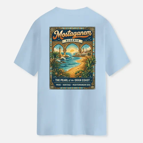 T-shirt Algerie Mostaganem-bleu