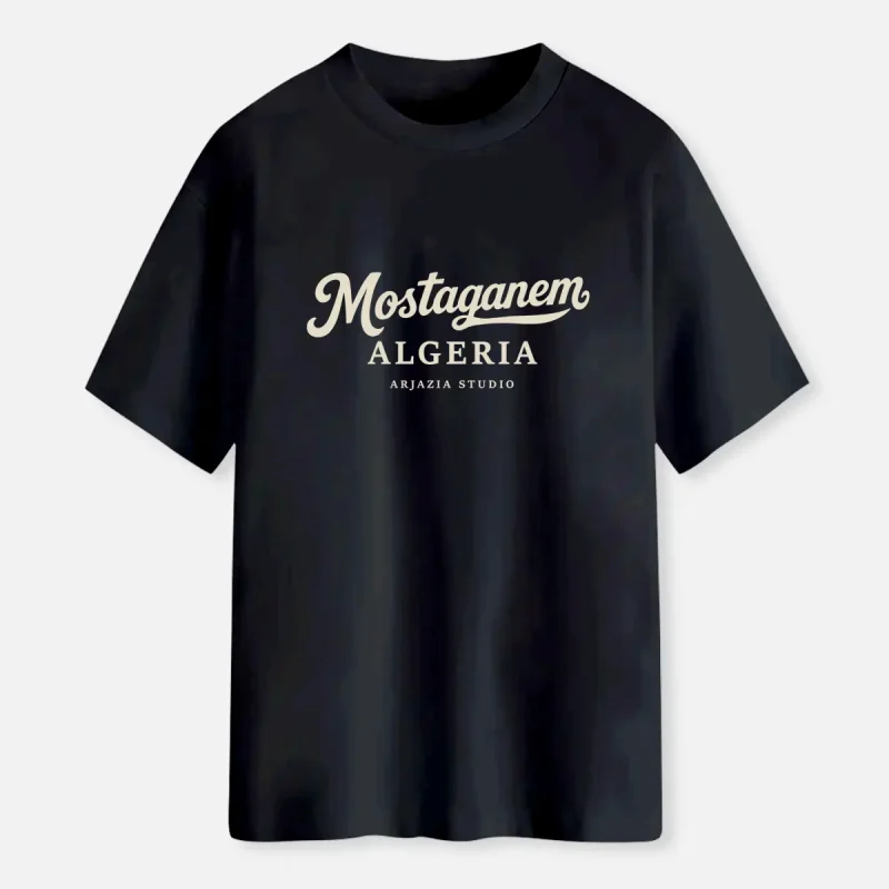 T-shirt Algerie Mostaganem-noir