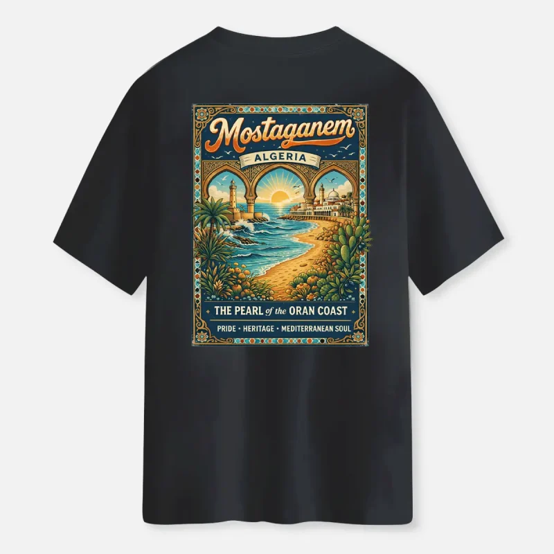 T-shirt Algerie Mostaganem-noir