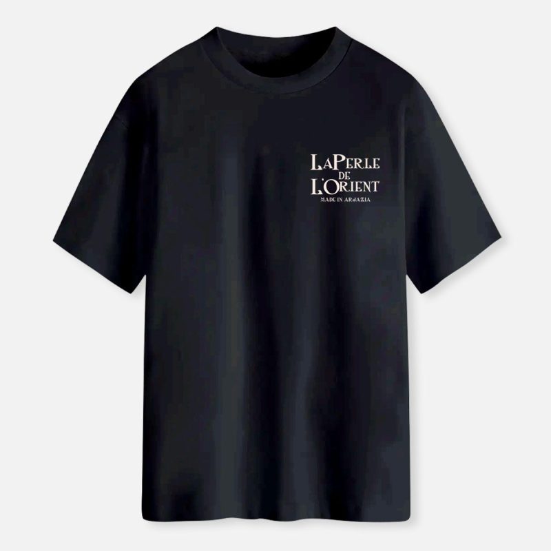T-shirt arabe-Perle d'Orient-noir-face