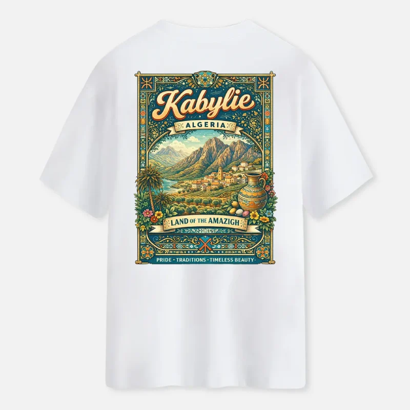 T-shirt kabylie pride blanc