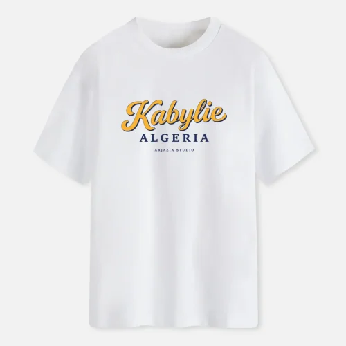T-shirt kabylie pride blanc-face
