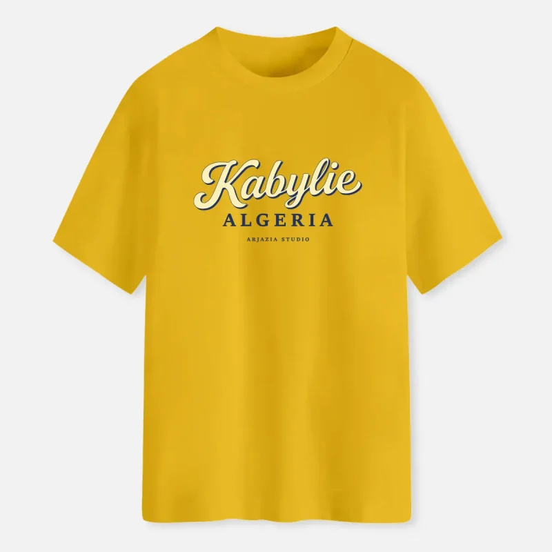 T-shirt kabylie pride jaune-face