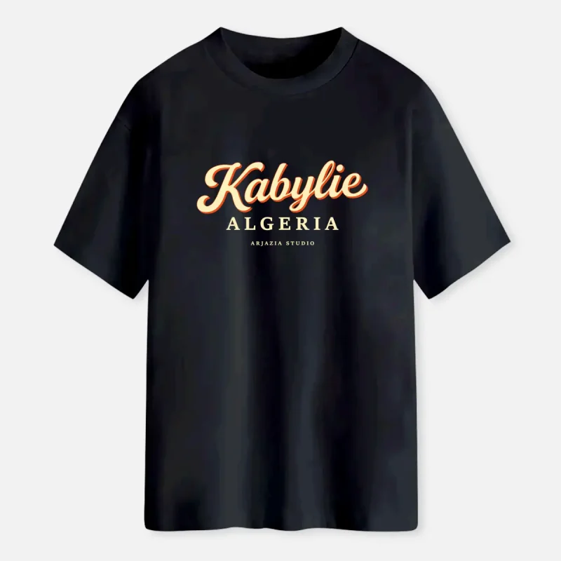 T-shirt kabylie pride noir-face