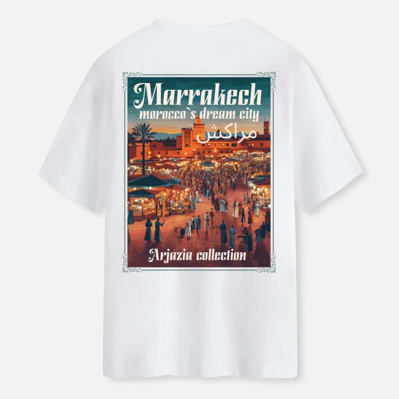 T-shirt Maroc-marrakech dream-blanc-dos