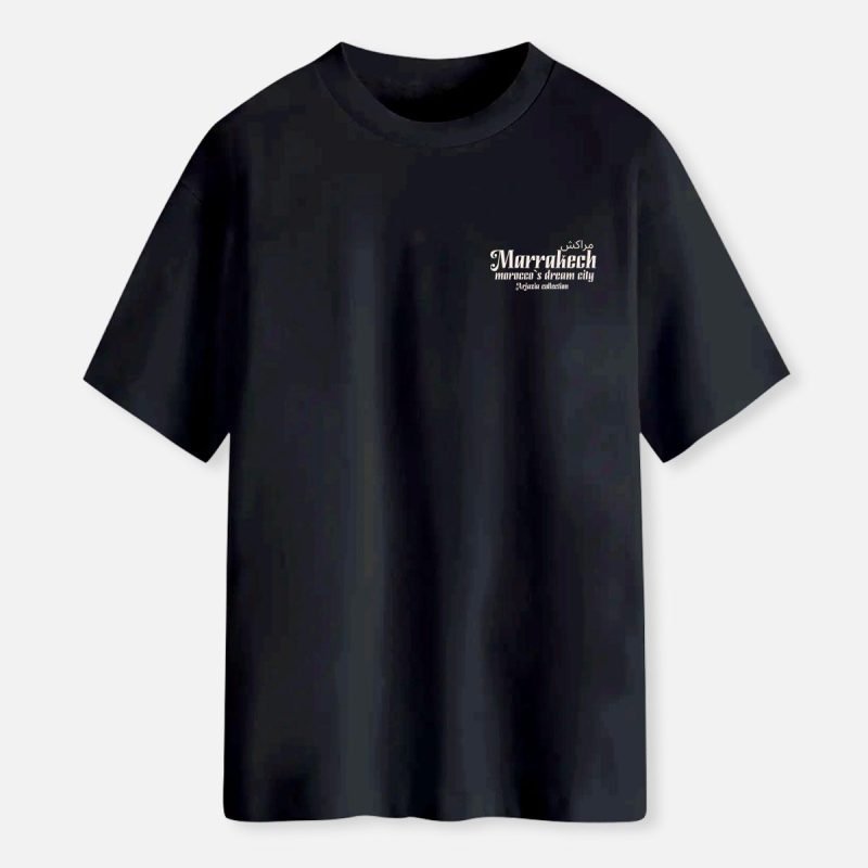 T-shirt Maroc-marrakech dream-noir-face