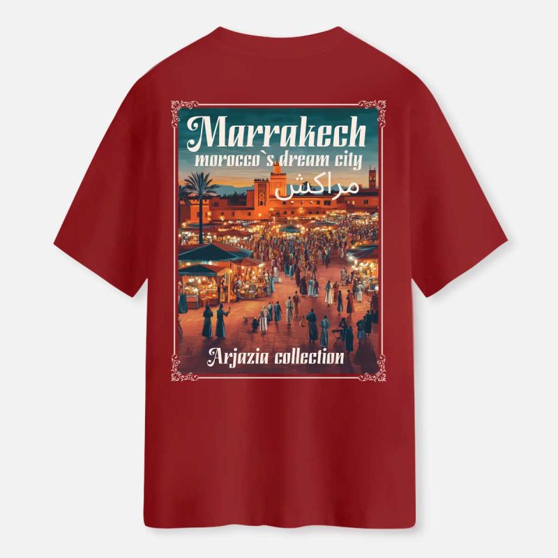 T-shirt Maroc-marrakech dream-rouge-dos