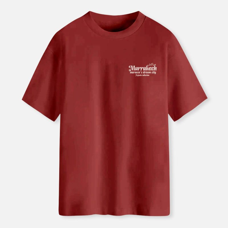 T-shirt Maroc-marrakech dream-rouge-face