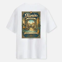 T-shirt Tunisie Tunis-blanc