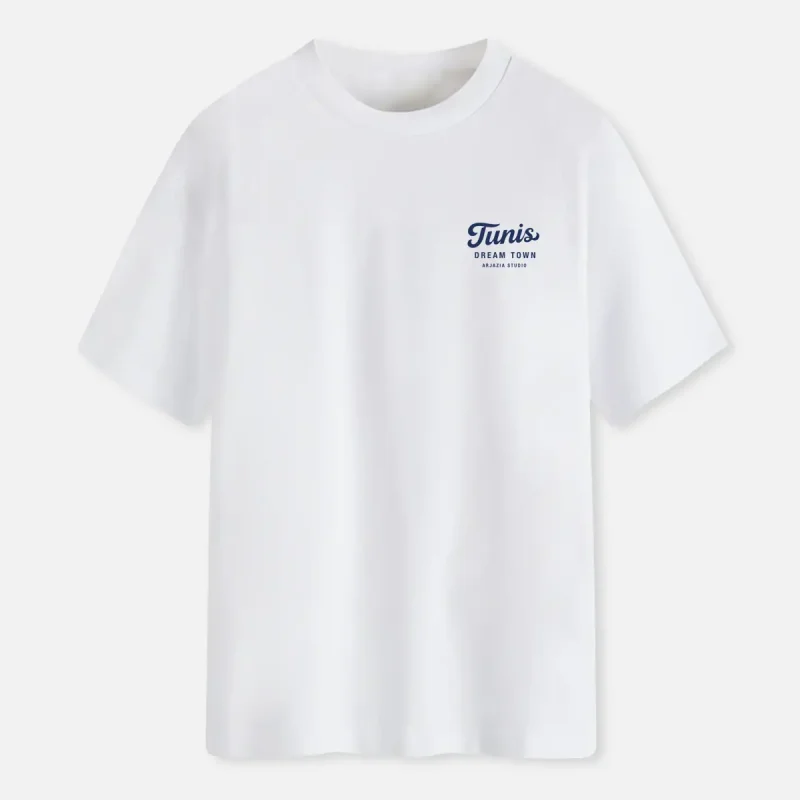 T-shirt Tunisie Tunis-blanc