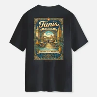 T-shirt Tunisie Tunis-noir