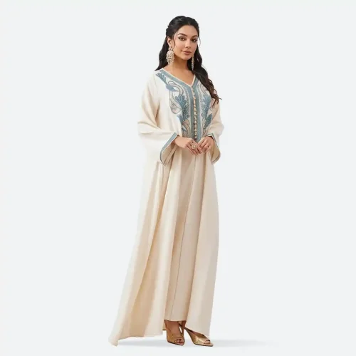 Abaya femme robe avec broderie