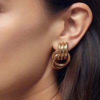 Boucles d'oreilles orientales noeud