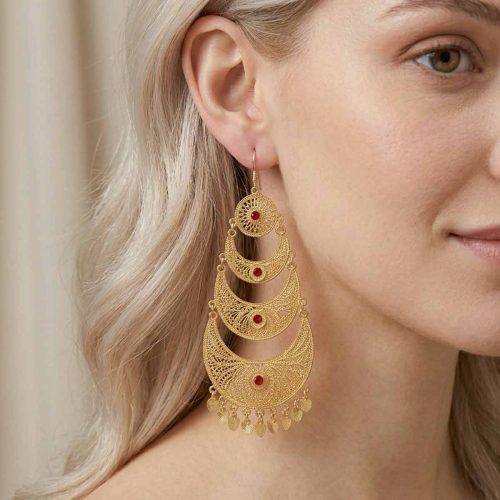 Boucles d'oreilles orientales-mariage