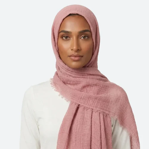 Hijab coton froissé