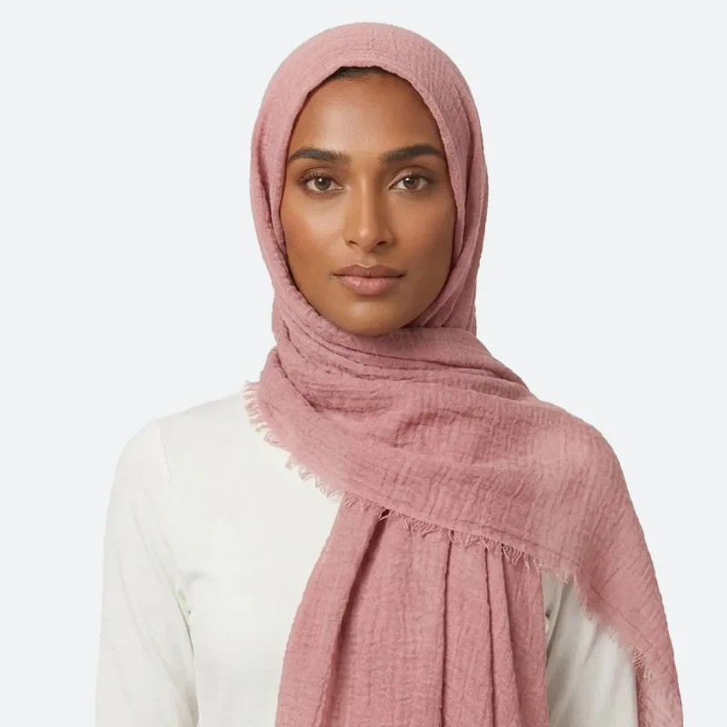 Hijab coton froissé
