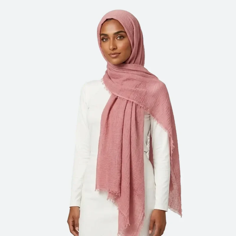 Hijab coton froissé