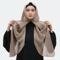 Hijab mousseline de soie et magnetique