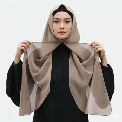 Hijab mousseline de soie et magnetique