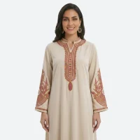 Abaya femme ample broderie