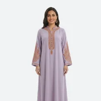 Abaya femme ample broderie