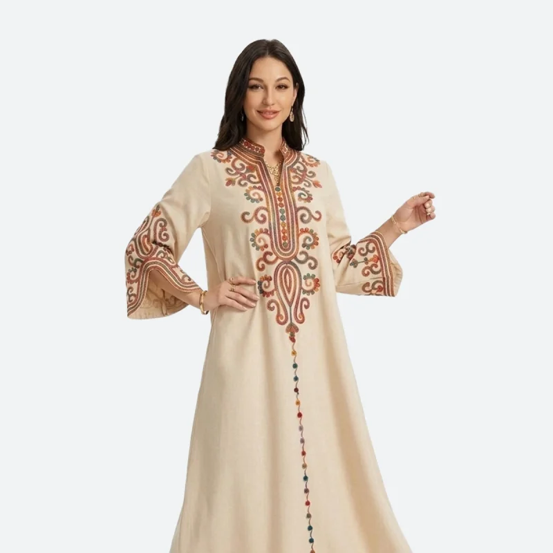 abaya femme robe broderie