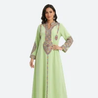 abaya femme robe brodée