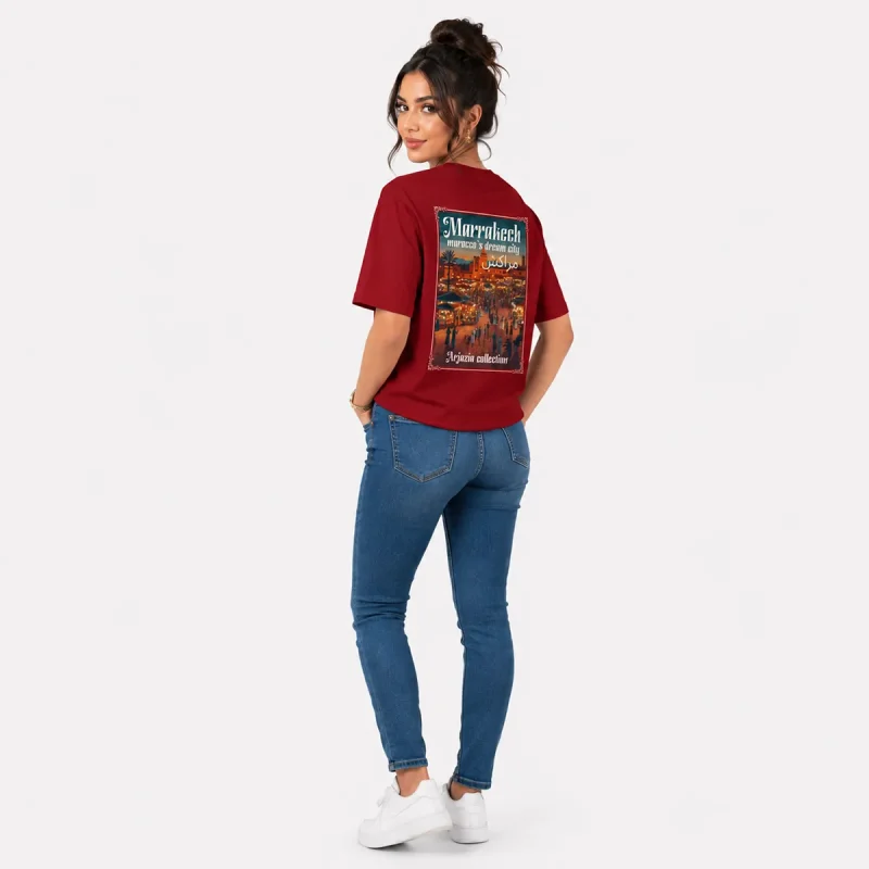 t-shirt-maroc-femme-marrakech-dream t shirt maroc femme-marrakech dream