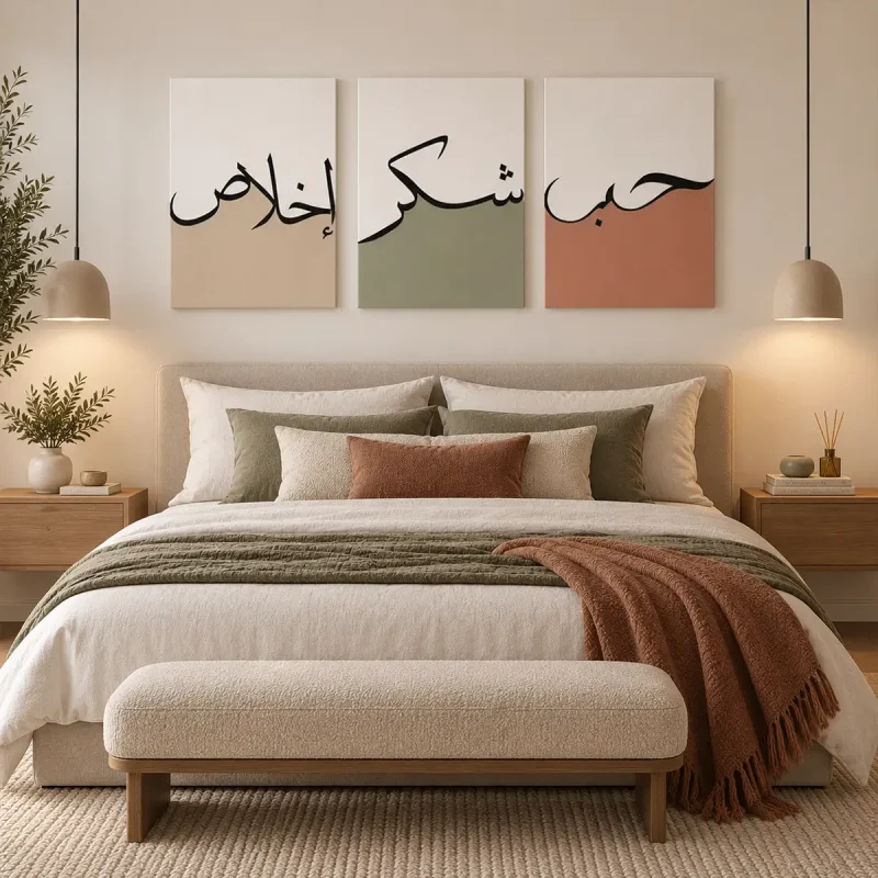 Tableau oriental calligraphie
