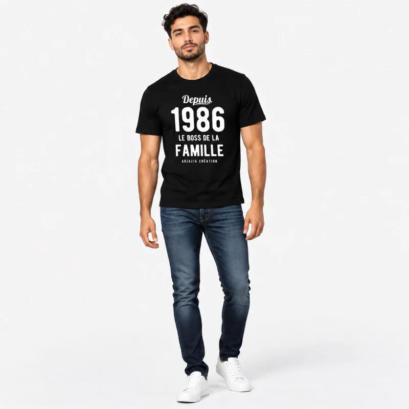 T-shirt personnalise anniversaire le boss T-shirt personnalise anniversaire le boss