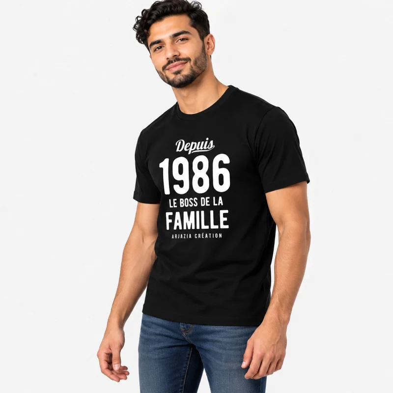 T-shirt personnalise anniversaire le boss T-shirt personnalise anniversaire le boss